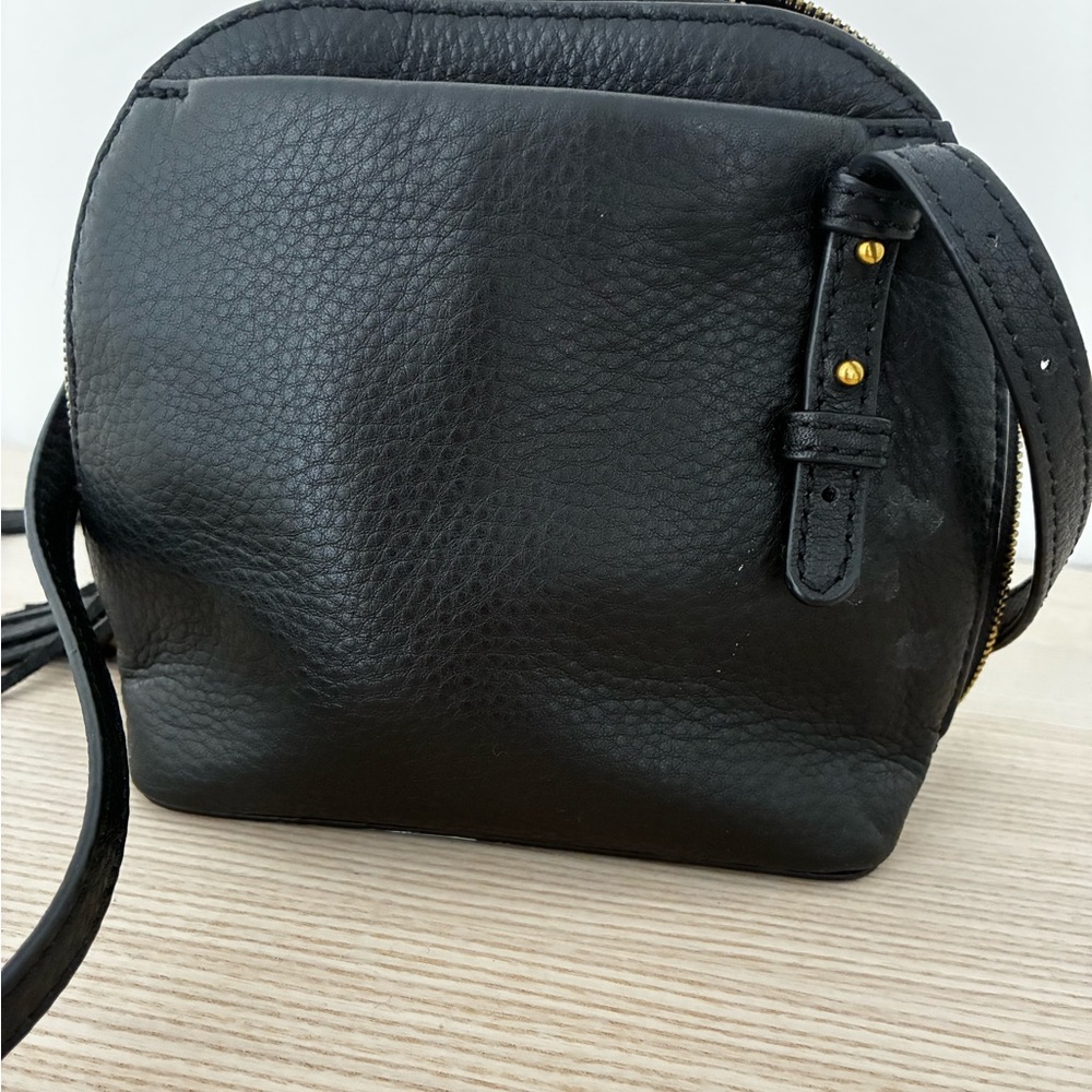 HOBO Black Leather Crossbody Bag with Tassel - Picture 2 of 4